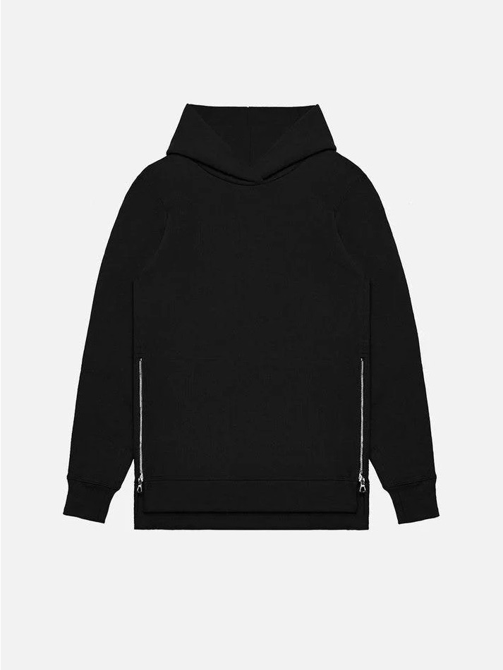 Nwt John Elliot Villain Hoodie In Black Side Zippers Quality Heavyweight Cotton